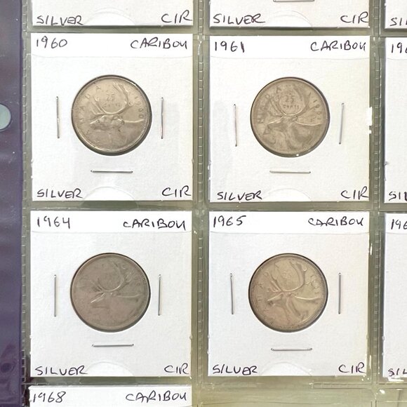 Canada 1953 To 1968 Silver 25 Cent Quarters! - Picture 7 of 12